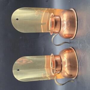 Vintage Coppercraft Guild Copper and Brass Chamber-Stick Candle Holders